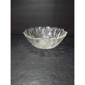 Indiana Glass Wild Rose Crystal Bowl, 9" Lead Crystal Bowl, Embossed Center Rose